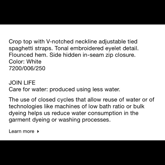 Zara open work embroidered tank top white NWT - Picture 4 of 4